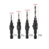 LUMBER JACK Countersink Drill Bit, 4 Pieces Hex Shank HSS