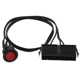ATX/EPS 20/24 Pin ATX 24 Pin Red LED Switch On/Off Switch Rider Bridge Accessory for Testing Water Cooler PC