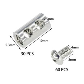 30 PCS Wire Rope Clips,2mm Wire Lock Accessories