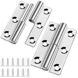 2 Pcs Lift Off Hinges 2.5 Inch, Bolatus Small Slip Joint Flag Hinges Detachable Hinges 304 Stainless Steel Door Hinges Left Handedness