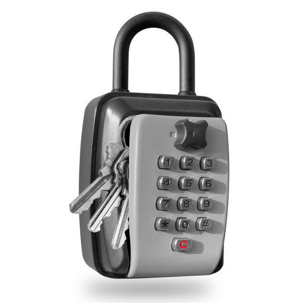 Key Safe –Spacious Resettable 12-Digit Combination Keypad Lock box, Waterproof