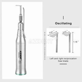 AZDENT Dental Surgical Handpiece Micro Saw blades Reciprocating Bone Cutting External - 4:1-O 17° Left & Right Reciprocation