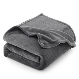 CozyLux Cuddly Fluffy Blanket Sofa 130 x 150 cm for 4 Seasons - Soft/Warm/Lightweight Sofa Blanket Couch Blanket for Sofa/Couch/Bed, Flannel Fleece Blanket 150 x 130 cm Grey