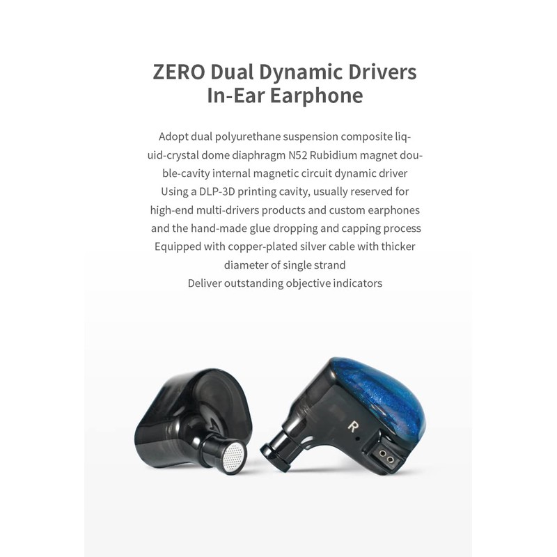 TRUTHEAR x Crinacle Zero Dual Dynamic Drivers HiFi Wired Earbuds