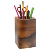 Boerni Walnut Wood Pen Holder,Simple Polygon Wooden Pencil Holder Cup
