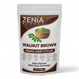 Zenia Organic Henna Hair Color  Dye WALNUT BROWN  100g