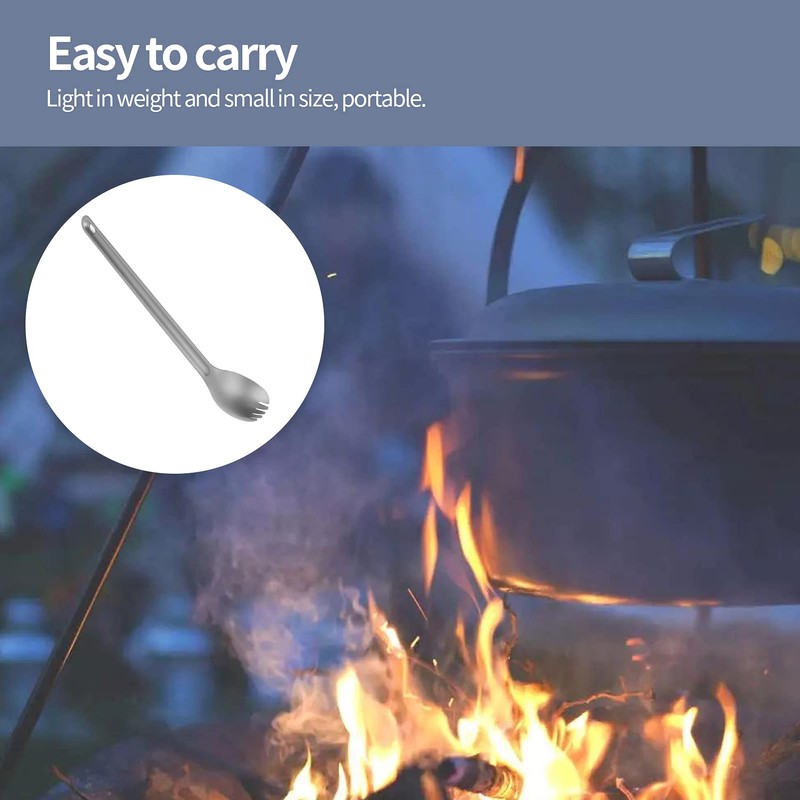 Cocoarm Long Handle Spork/Spoon Camping Spoon Lightweight Long Handle Spoon