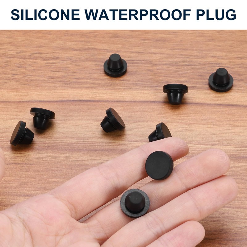 uxcell 10pcs Hole Plug 3/8 Inch (9.2mm) Button Plugs Fit