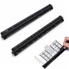 三角スケール 15cm スケール 定規 2本セット 建築図面用 製図 定規 アルミ スリム
