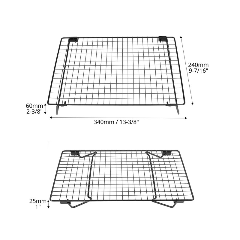 QWORK Stackable Cooling Racks for Baking and Cooking, 2 Pack
