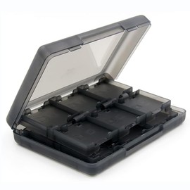 3DS カセットケース SDカード　 ソフトケース ゲームソフト カードケース メモリカード収納　大容量 24枚入り　 (黒)