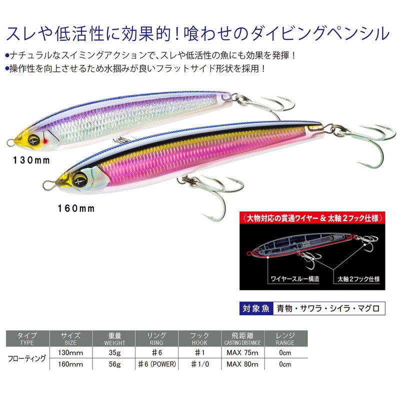 DUEL Sonic Boom SB Dive 130mm Floating Clear Shore Offshore