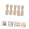 Operitacx 12pcs Wooden Children's DIY Playthings Painted Wooden Dolls Toy