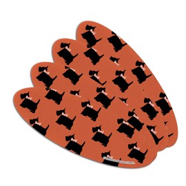 Scotties and Bows Double-Sided Oval Nail File Emery Board Set 4 Pack