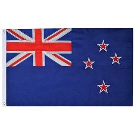 New Zealand Flag 3x5 Foot Large Flag of New Zealander with 2 Brass Grommets Party Festival Procession Celebration Sport Activities Garden Home Remembrance Day Decoration Double Stitched 90 X 150cm