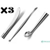 PREMIUM INSTRUMENTS 3 Pcs Surgical Penfield Dissectors # 1 Neuros