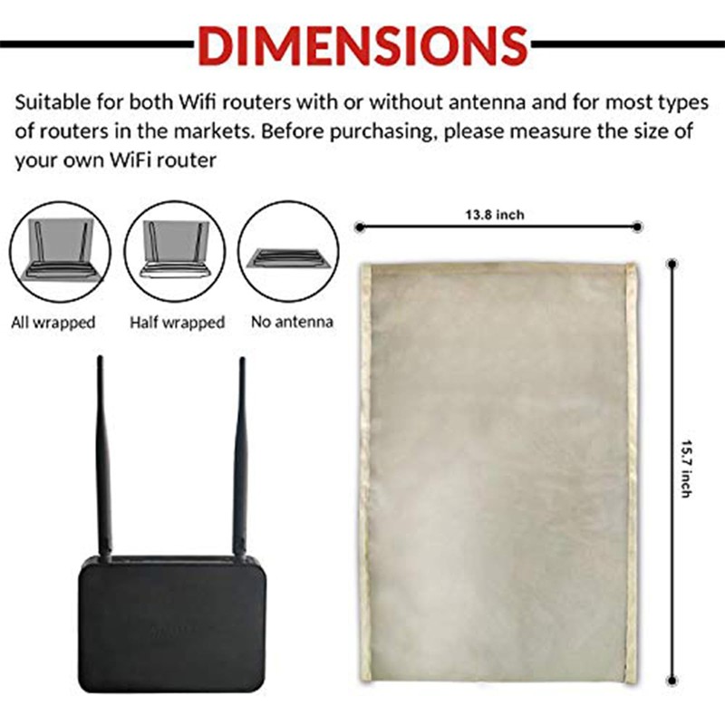 WiFi Router Cover, WiFi RF Blocking Wireless, Blocks 5G Protective
