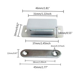Rannb Magnetic Catch Latches for Cabinet Doors, Cupboards, Drawers & Shutters -Pack of 10