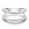 NARMO Rings for Women 925 Sterling Silver Ring Parallel Lines