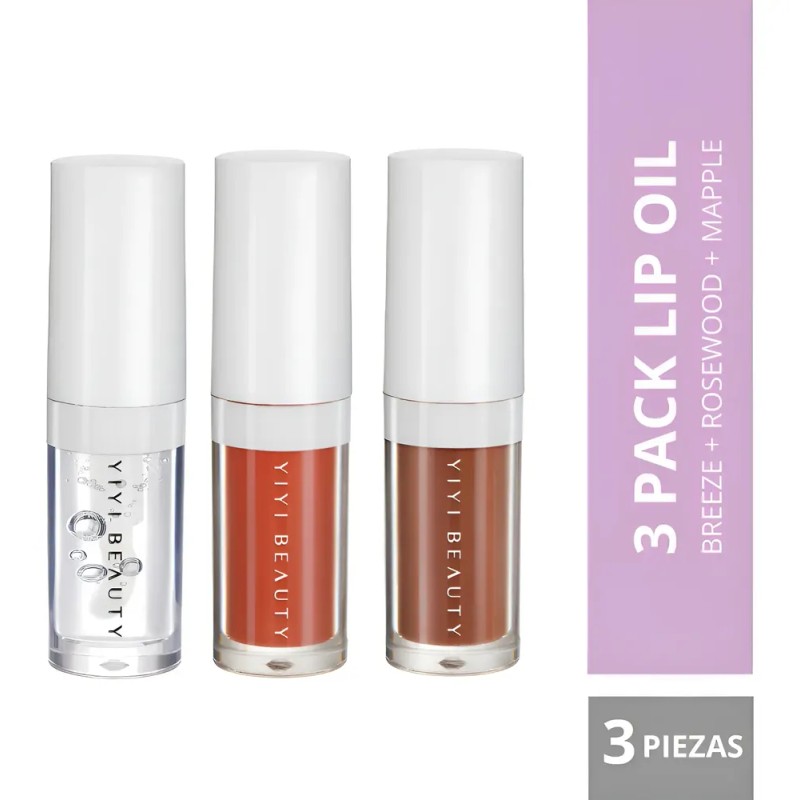 3 Pack Lip Oil Yiyi Beauty | Brillo Labios Soft