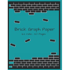 brick graph paper: use for design Bead Patterns and Embroidery Smocking Design Beading , 6:2 ratio , 120 pages , Large 8.5*11 inch