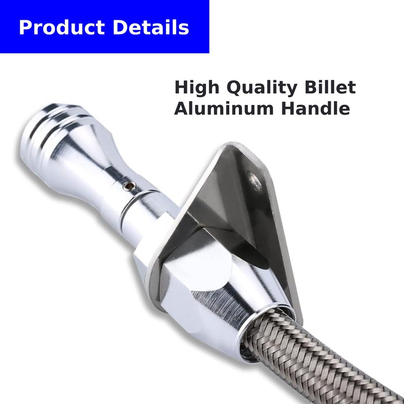 Firewall Mounted Stainless Flexible Oil Dipstick for Ford C4 C6