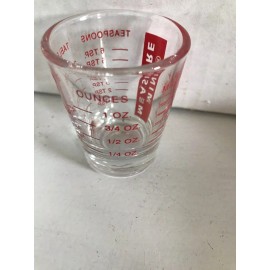 Unbranded Mini Measure 1 Oz - 30ML Shot Glass - Graduations Tsp - Tbsp - Oz - Milliliters
