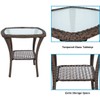 ATR ART TO REAL Outdoor Side Table, Indoor Outdoor Tempered
