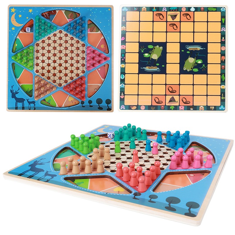 Animal Checker Children Chess Toys Educational MultiFunction Desktop Games Toy(#1