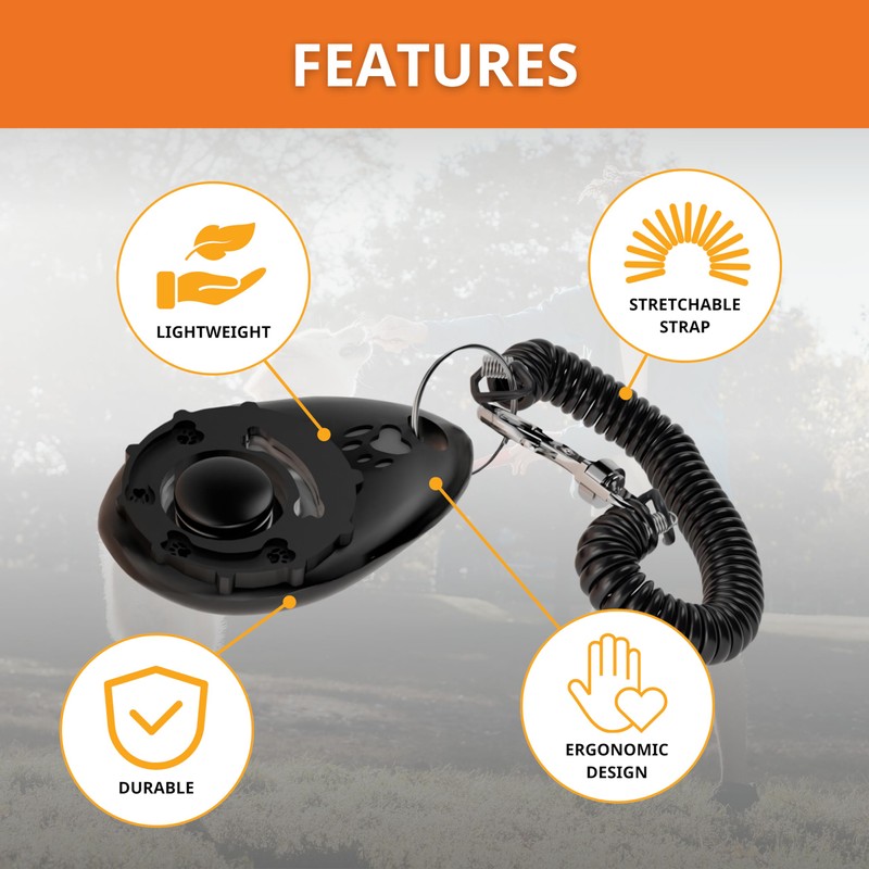 RandStark Dog Training Clicker - Pet Training Behavioral Tool with