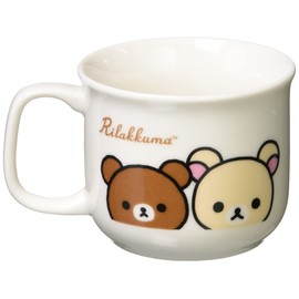 Rilakkuma 362102 Happy Life Mug, 3.0 inches (7.5 cm), Children's Tableware, White