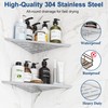 Qeke Corner Shower Shelves, 12” Recessed Tile Shower Shelf, 304