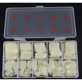 FAMEZA 100Pcs Fake Nails Acrylic Nails Full Cover Tips Coffin Manicure Ballerina Uv Gel Acrylic Nail Kit Tools False