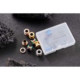 6Pairs-Mix Color Piercing Tunnels Screw Hollow Expanders Gauge Ear Plugs More Size (6Pairs Mix Color 6mm(2g))