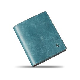 Kawaoto Men's Bi-fold Pueblo Leather, Genuine Leather, Made in Japan, Bifold Wallet, Thin Wallet, Compact Wallet, Small, 2 Bill Compartments, Made by Top Leather Artisans for Gentlemen, Money Luck,