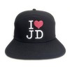 I Love JD - Baseball Cap Flat Brim Water Resistant