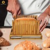 Bamboo Bread Slicer with High-Grade Stainless Steel Knife – Adjustable