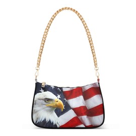 Shoulder Bags for Women American Flag HHawk Hobo Tote Handbag Small Clutch Purse with Zipper Closure
