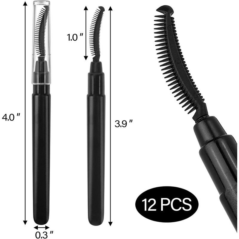 Tbestmax 12 Pzas Varitas para Mascara Cepillos Reutilizables de Silicona