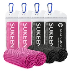 Sukeen Cooling Towel Gym Towel 4pcs, Cooling Towel Quick Dry Fitness Towel Ice Towel Golf Towel Yoga Towel Sports Cooling Towels for Neck(40"x12")