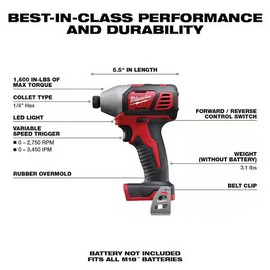 Milwaukee NEW Milwaukee 2656-20 18V Cordless Impact Driver TOOL ONLY