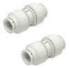 JD Brands 15mm Push Fit Straight Connectors (2 Pack) |