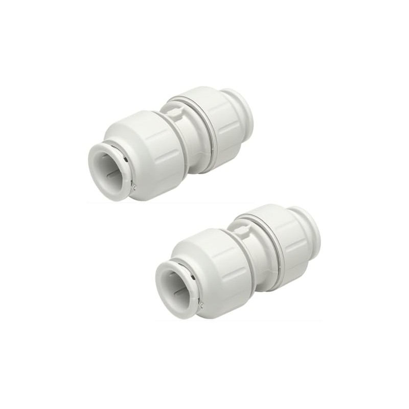 JD Brands 15mm Push Fit Straight Connectors (2 Pack) |