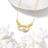 KZX 18K Gold Plated Carabiner Chain Necklace for Women 925
