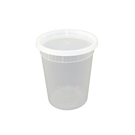 Specialty Quality Packaging TRIPAK Plastic Microwaveable Food Containers with Lids 32 oz BPA Free Stackable Leakproof Microwave/Dishwasher/Freezer Safe