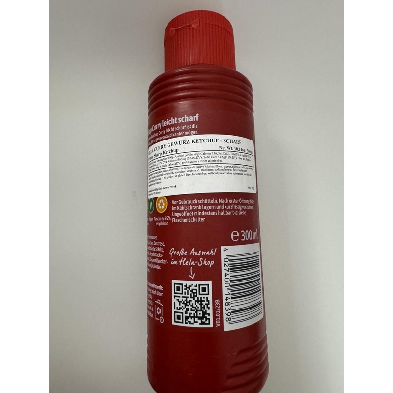 Hela Curry Gewurz Hot Ketchup -Pack of 2 X 300