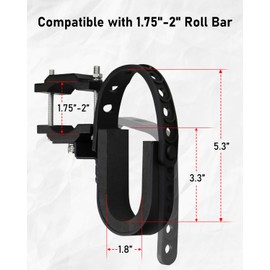 Belinous UTV Gun Holder, UTV Gun Rack Bow Rack Shovel Mount Fits for 1.75”- 2” Roll Bars Compatible with Polaris RZR Ranger Can-Am Kawasaki Snowmobile Golf Cart