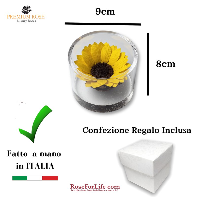Premium-rose.com Eternal Stabilised Sunflower Round with Sunflower Unique and Refined
