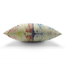 HGOD DESIGNS Colorful Tree Pillow Case,Four Season Tree of Life Cotton Linen Cushion Cover Square Standard Home Decorative for Men/Women/Kids 18x18 inch Yellow Green Pink Blue