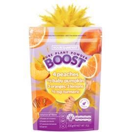 Nourisharvest Yellow Smoothie Powder – 100% Natural Wholefood Blend with Peaches, Baby Pumpkin, Oranges, Lemons & Turmeric – Vitamin C & Folate – Nutrient-Rich, Immune-Boosting Superfood – Vegan, Gluten-Free – 200 grams